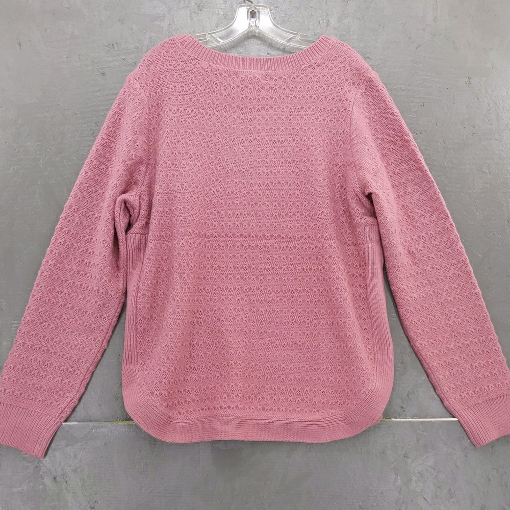 hasting & smith Button Accent‎ Sweater Knit Pullover Top Pink XL - Picture 7 of 7